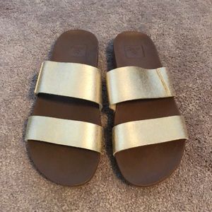 Reef Gold Slip On Sandals